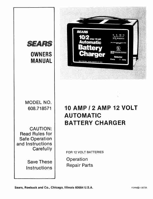 Sears Automobile Battery Charger 608_718571-page_pdf